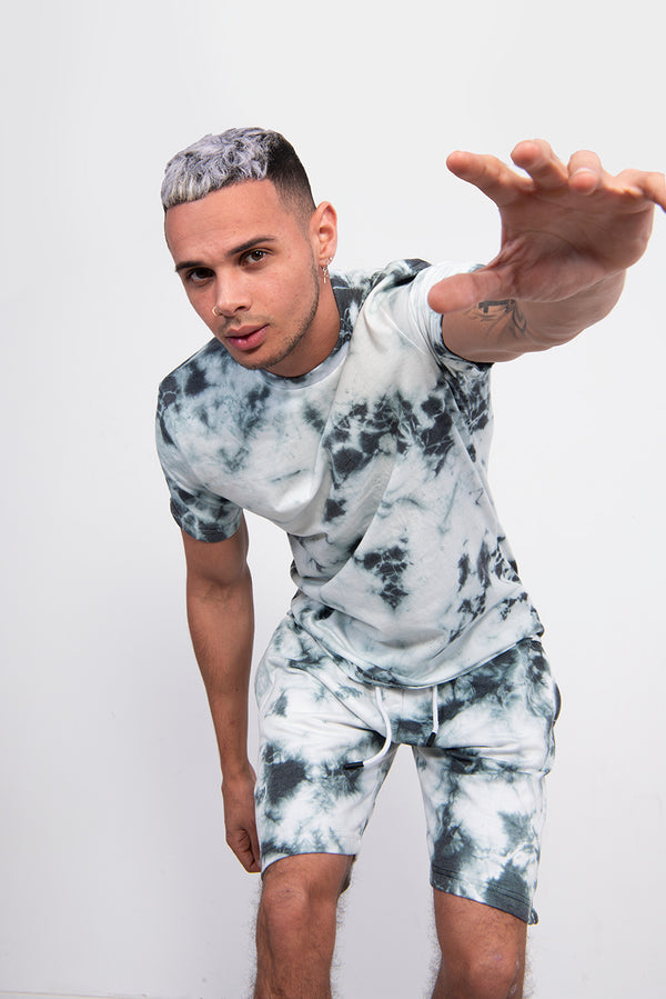 Green Tie Dye T-Shirt And Short Set