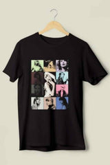 Black Taylor Eras Tour 2 Sided Print T-Shirt