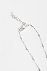 White Pebble Pendant Necklace 