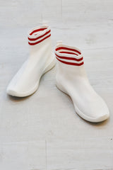 White Stripe Sock Trainer