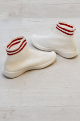 White Stripe Sock Trainer