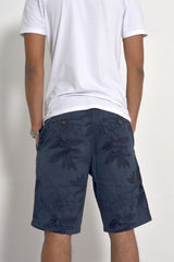 Mens Blue Wimbledon Floral Chino Short