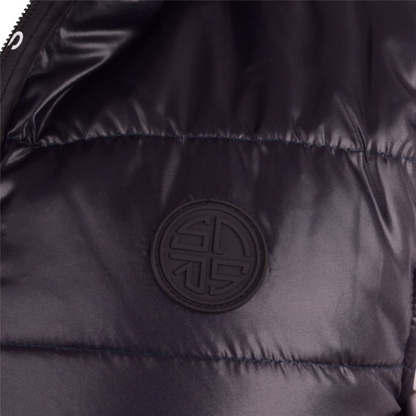 Mens Navy Half Quilted Logo Gilet Bodywarmer