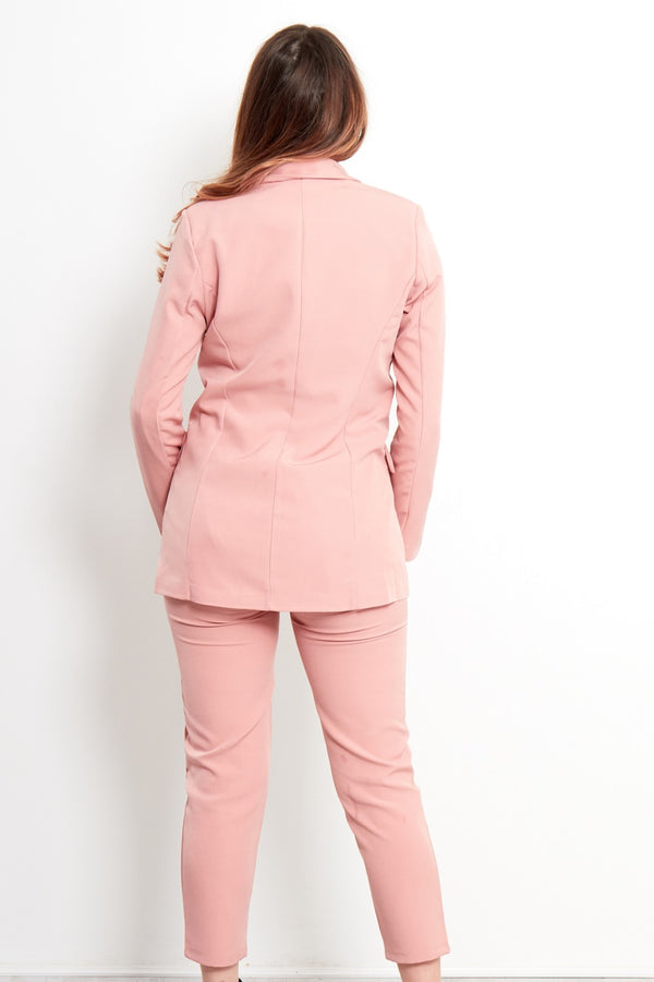 Baby Pink Tailored Suit Trousers