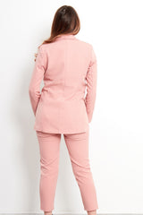 Baby Pink Double Breasted Blazer
