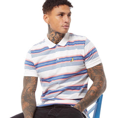 Mens White Universal Polo Striped T-Shirt