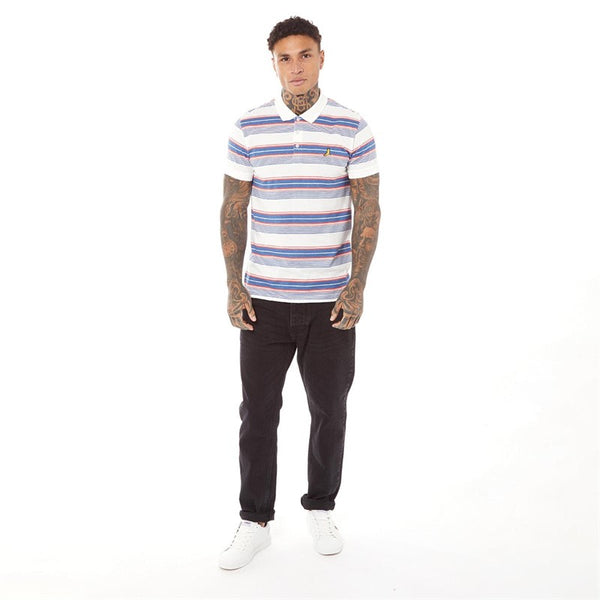 Mens White Universal Polo Striped T-Shirt