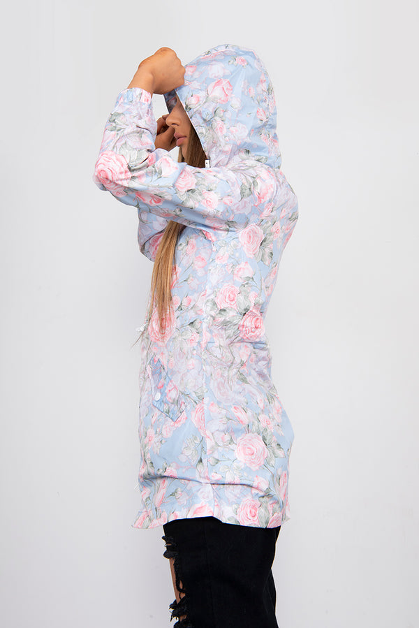 Blue Floral Print Festival Mac