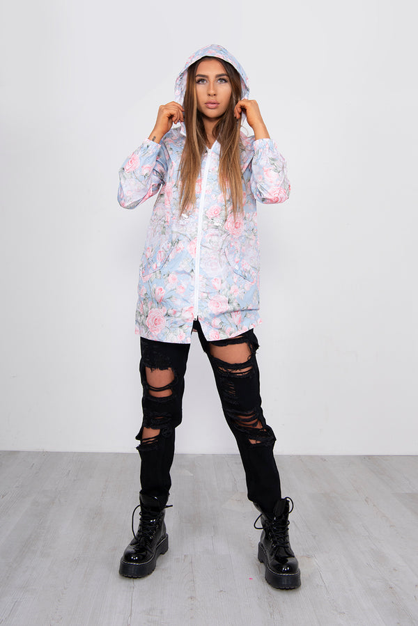 Blue Floral Print Festival Mac