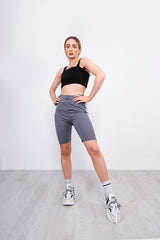 Grey Double Stripe Cycling Shorts