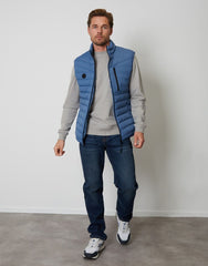Mens Denim Blue Lightweight Padded Gilet