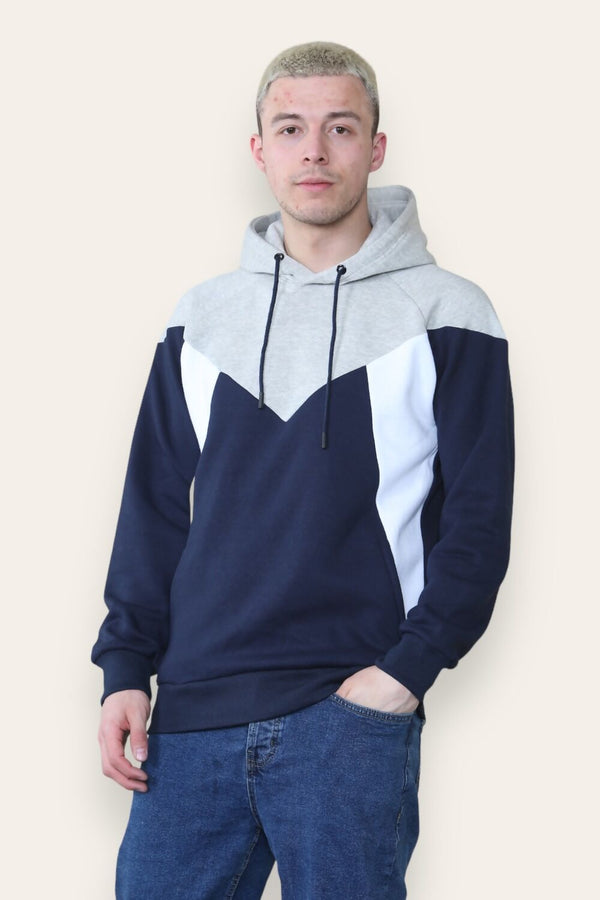Mens Navy Oversized Pullover Hoodie