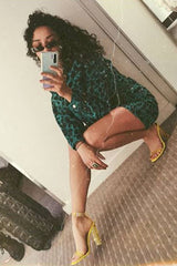 Neon Lime Clear Strappy Heels