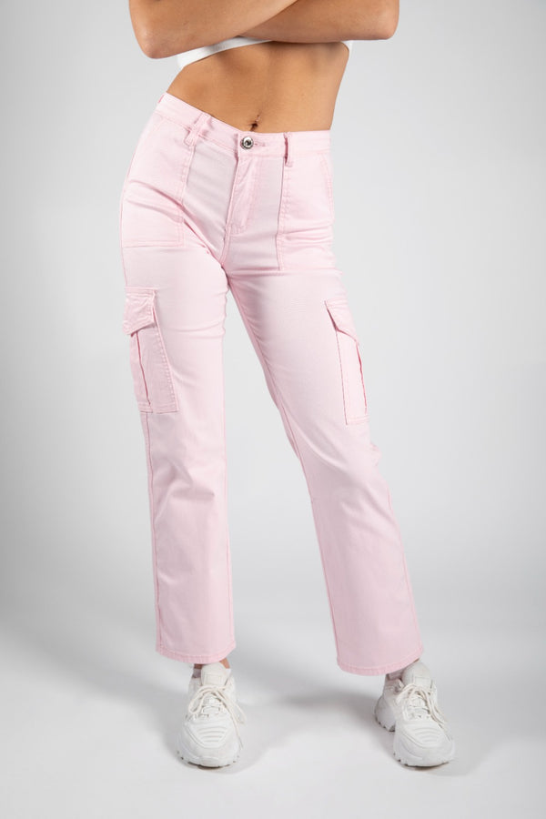 Baby Pink Cargo Trousers 
