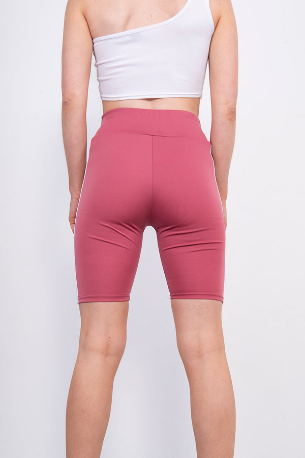 Pink Double Stripe Cycling Shorts