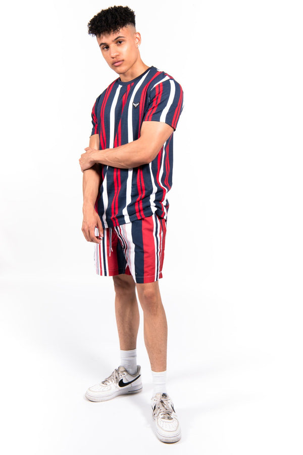 Red Griffin Stripe Cotton T-Shirt 
