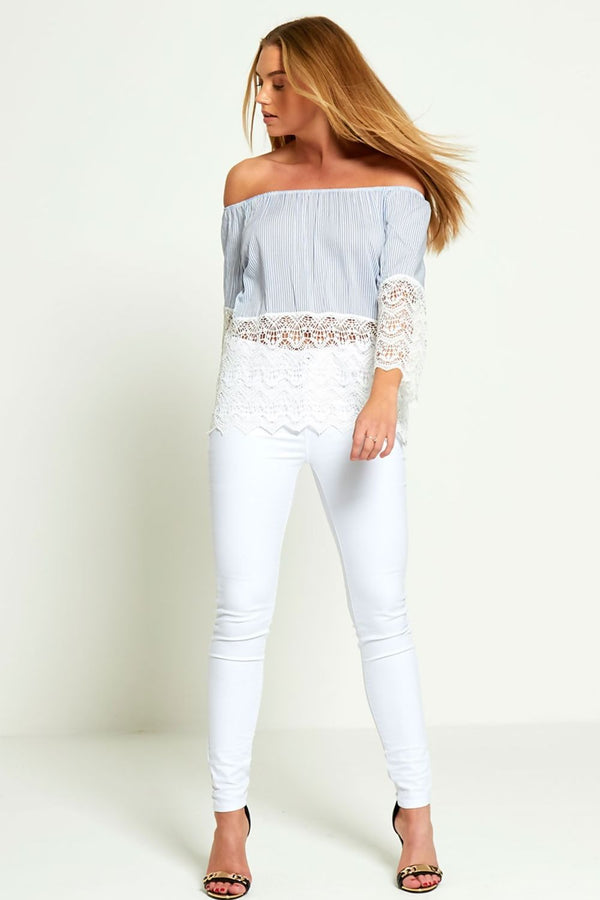 White High Rise Super Skinny Jeans