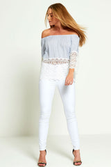 White High Rise Super Skinny Jeans