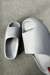 Grey Rubber Ribbed Sole Sliders