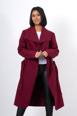 Wine waterfall duster jacket 