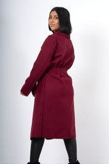Wine waterfall duster jacket 